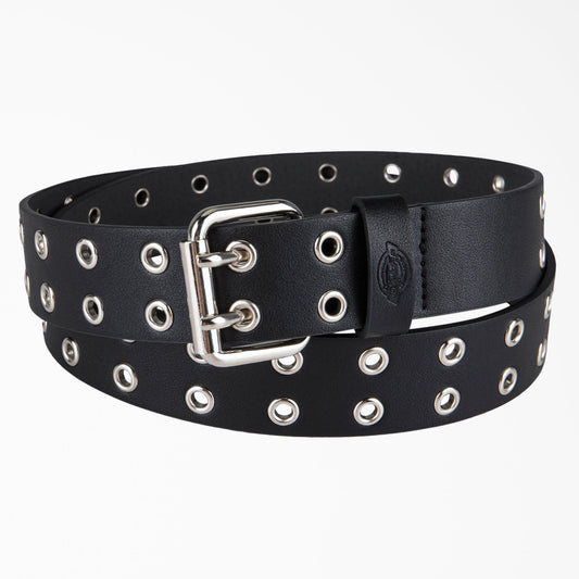 Women's Leather Double Grommet Belt Dickies Men|Women