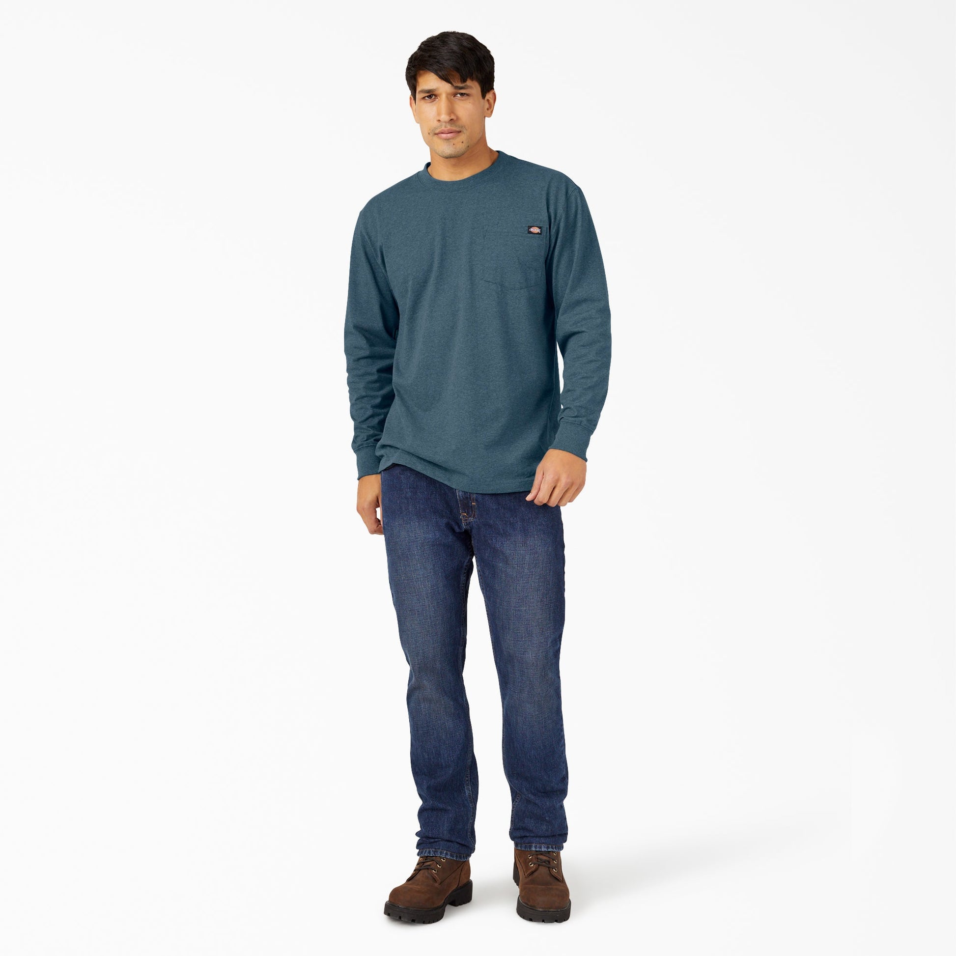 Heavyweight Heathered Long Sleeve Pocket T-Shirt Dickies Men