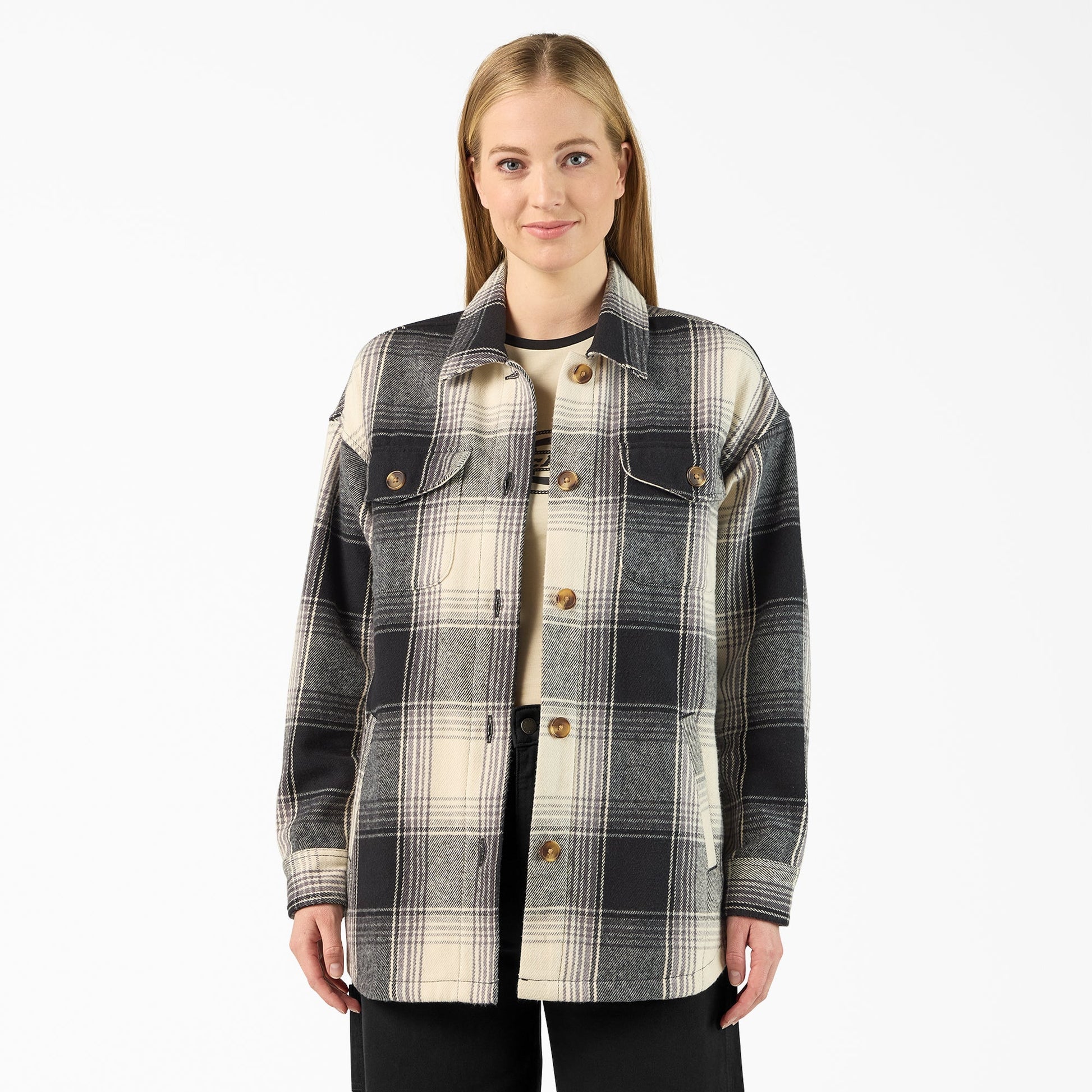 Women's Flannel Shacket Dickies Sale