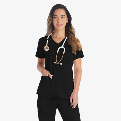 Women's EDS Essentials V-Neck Scrub Top Dickies Women|Scrubs