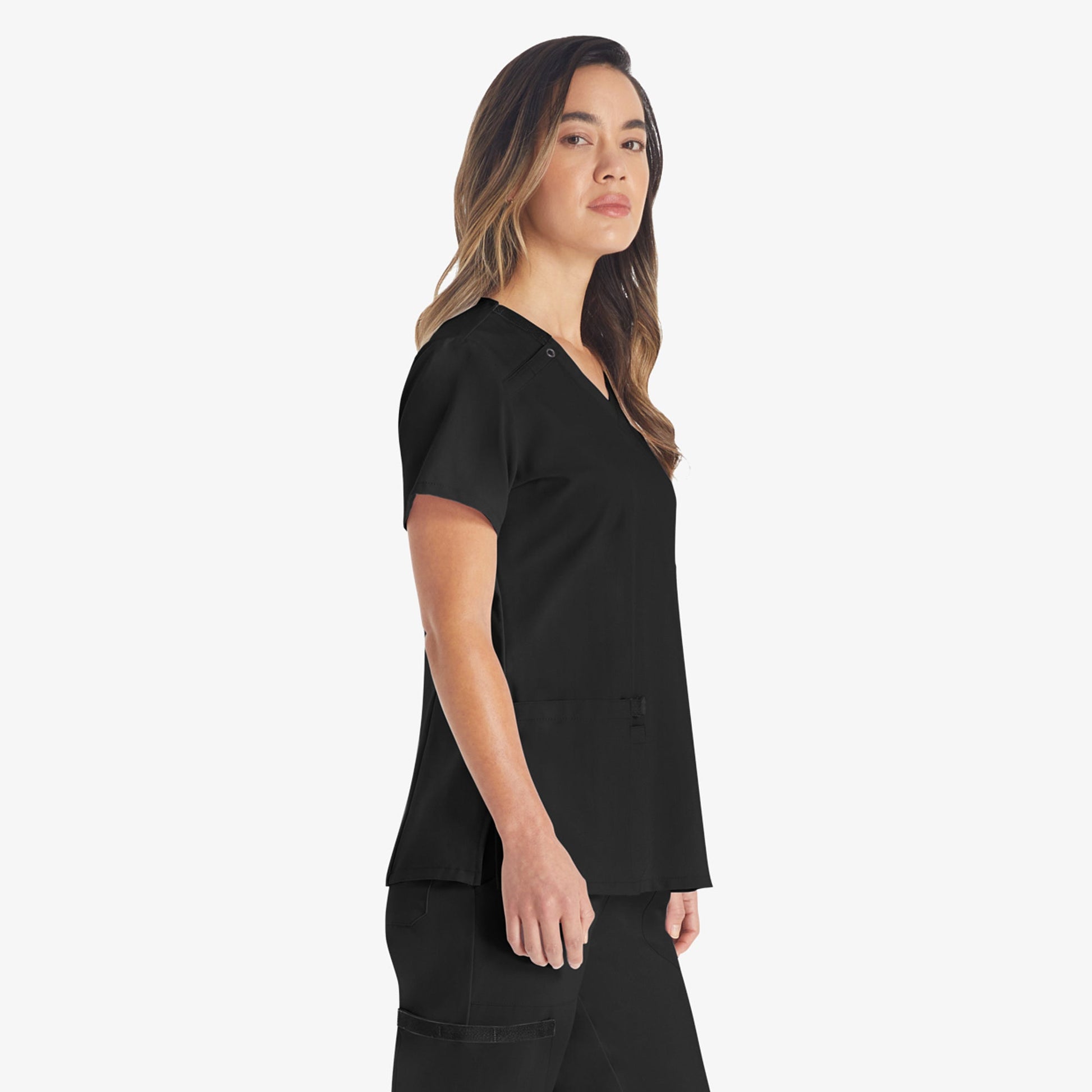 Women's EDS Essentials V-Neck Scrub Top Dickies Women|Scrubs