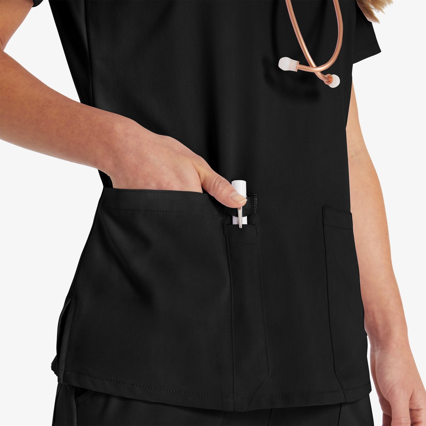 Women's EDS Essentials V-Neck Scrub Top Dickies Women|Scrubs