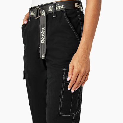 Women's Relaxed Fit Contrast Stitch Cropped Cargo Pants Dickies Sale