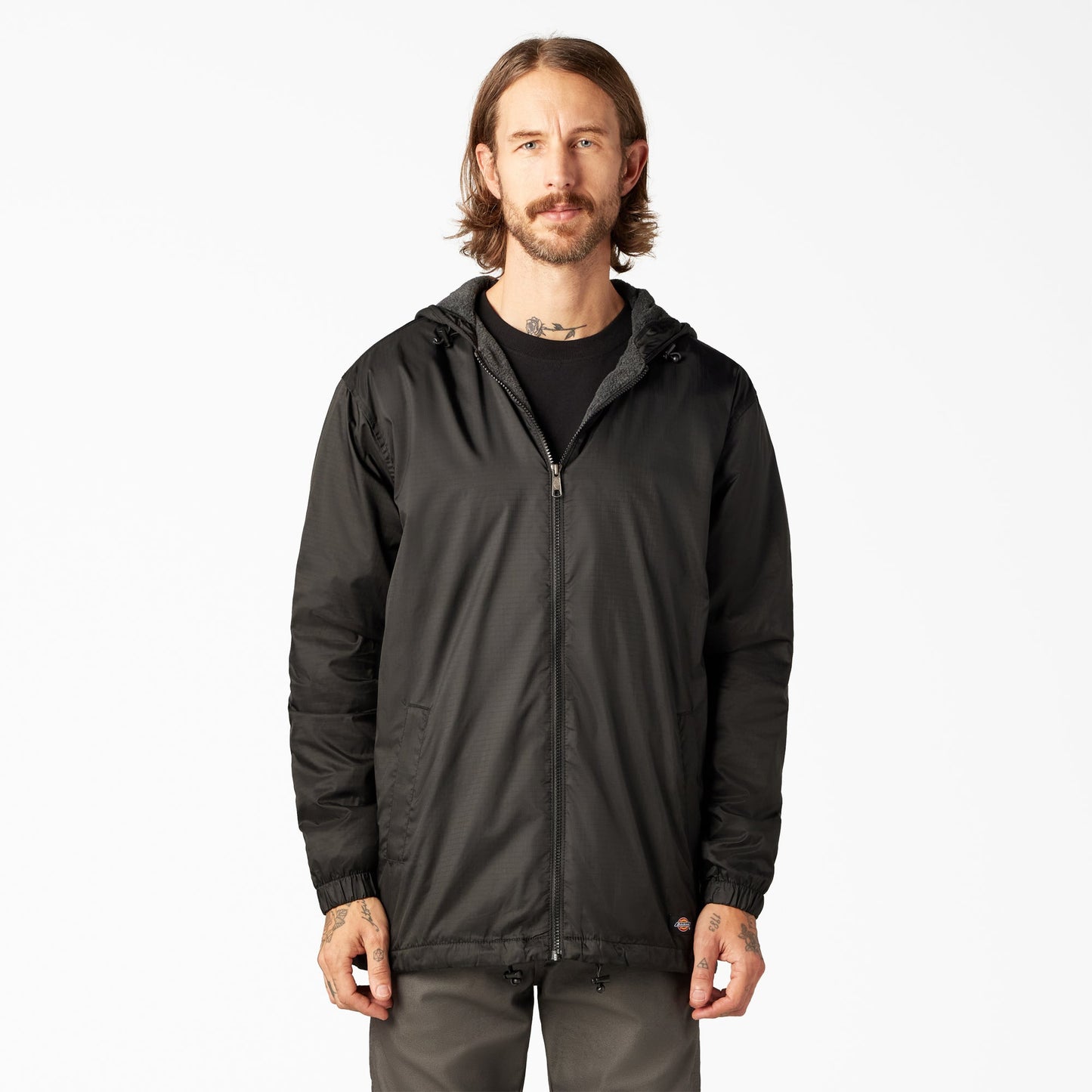 Fleece Lined Nylon Hooded Jacket Dickies Men