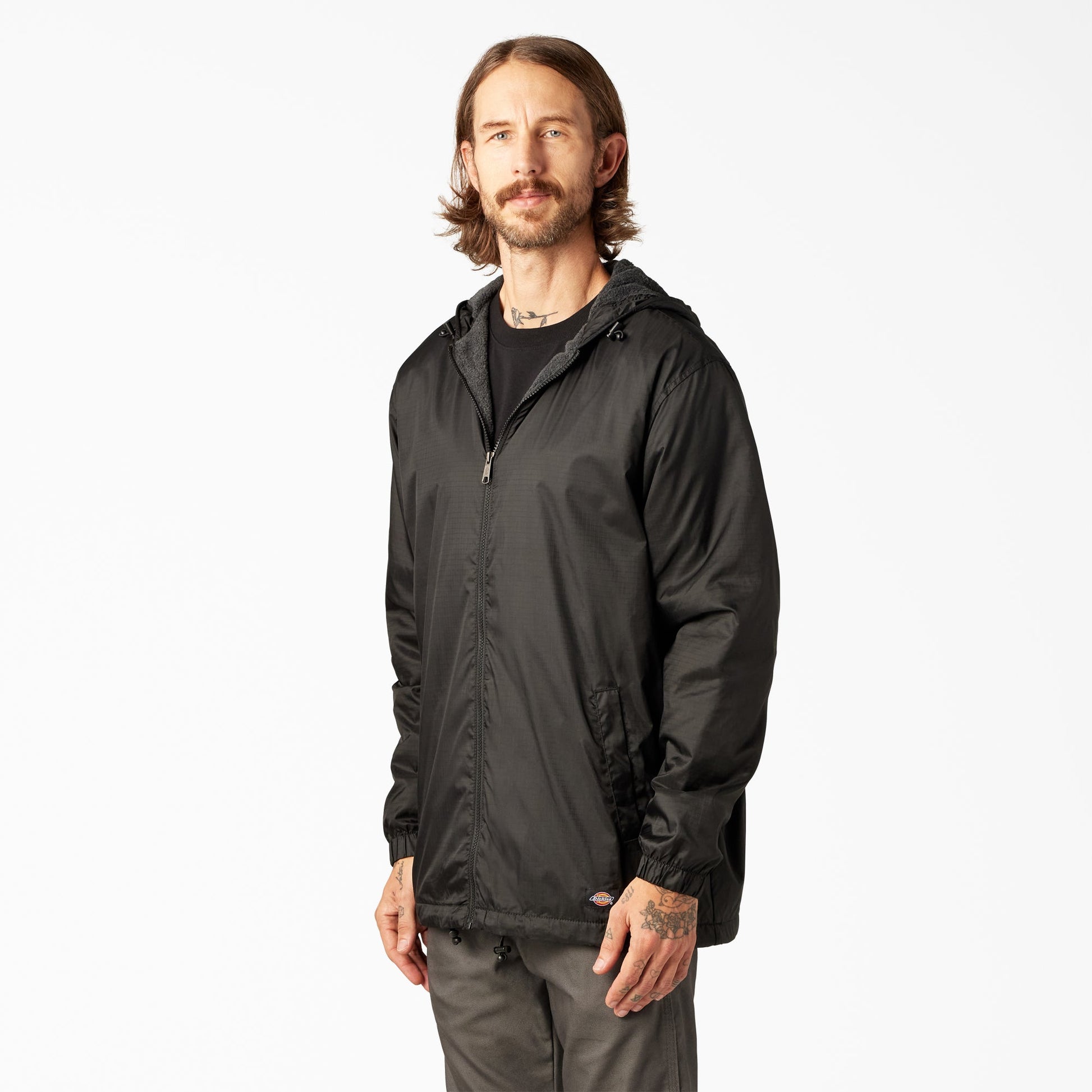 Fleece Lined Nylon Hooded Jacket Dickies Men