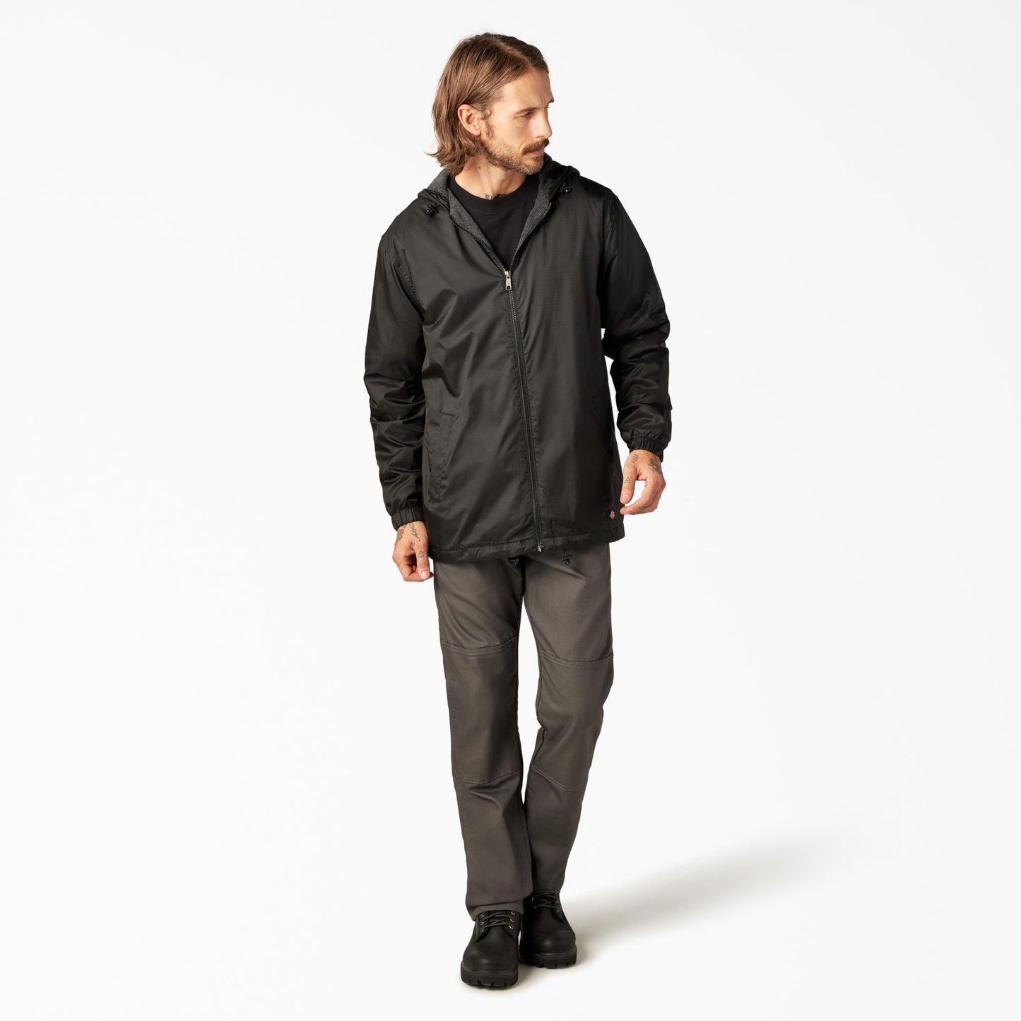 Fleece Lined Nylon Hooded Jacket Dickies Men