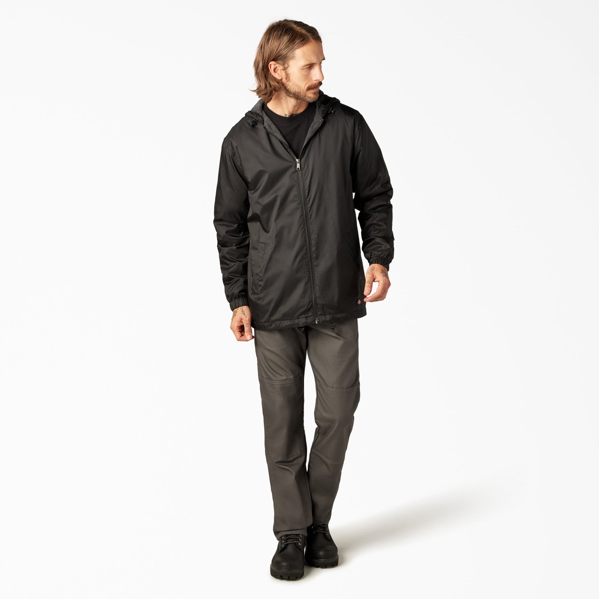 Fleece Lined Nylon Hooded Jacket Dickies Men