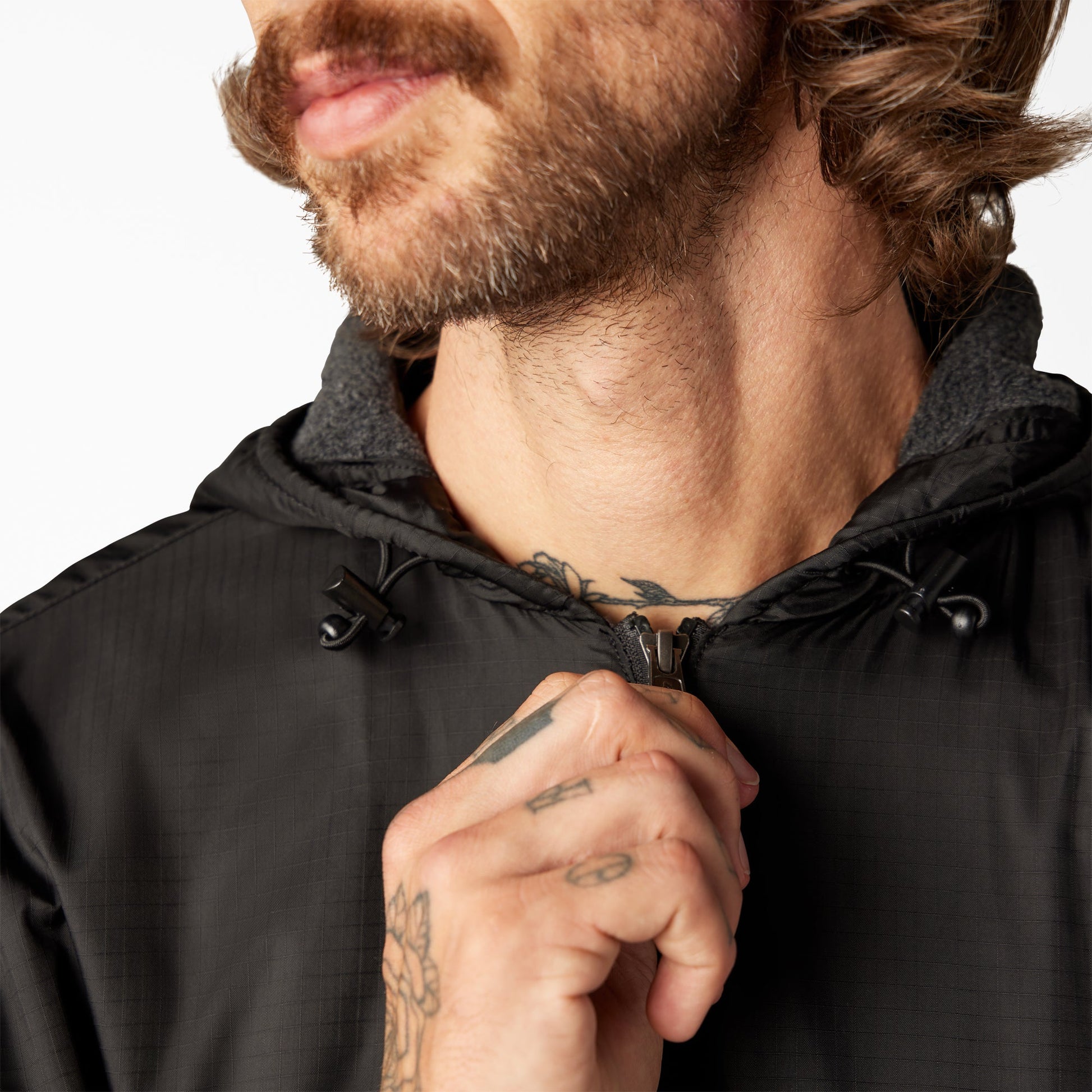 Fleece Lined Nylon Hooded Jacket Dickies Men
