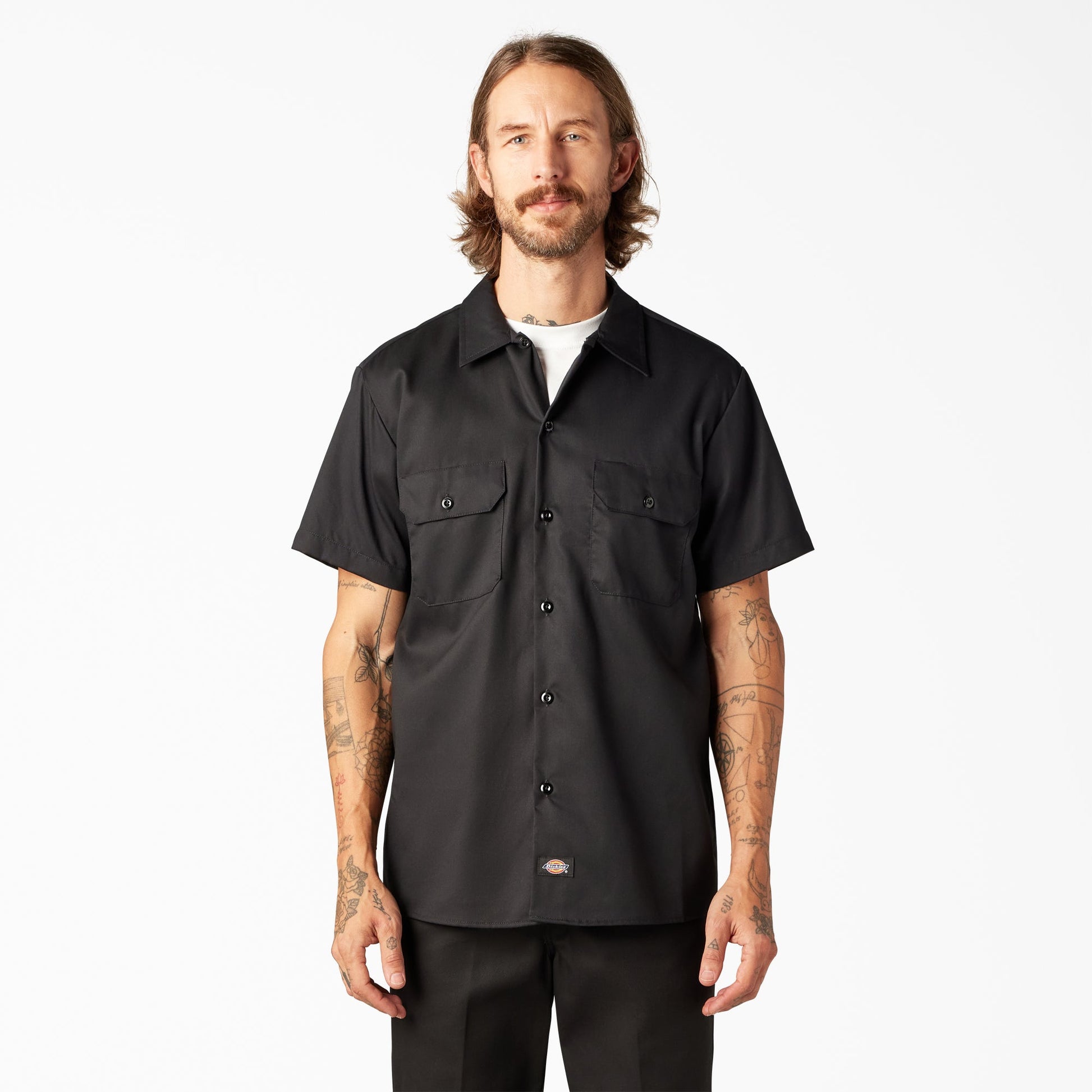 FLEX Slim Fit Short Sleeve Work Shirt Dickies Men