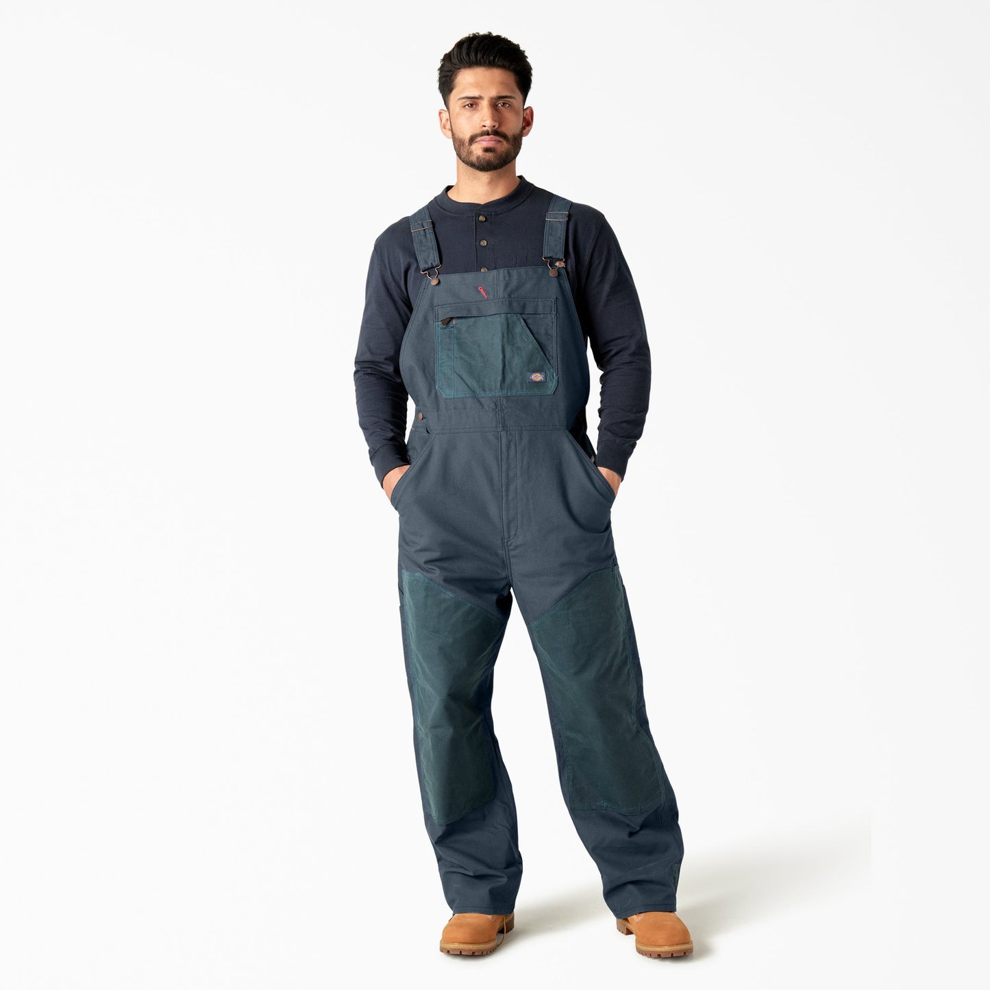 Waxed Canvas Double Front Bib Overalls Dickies Men