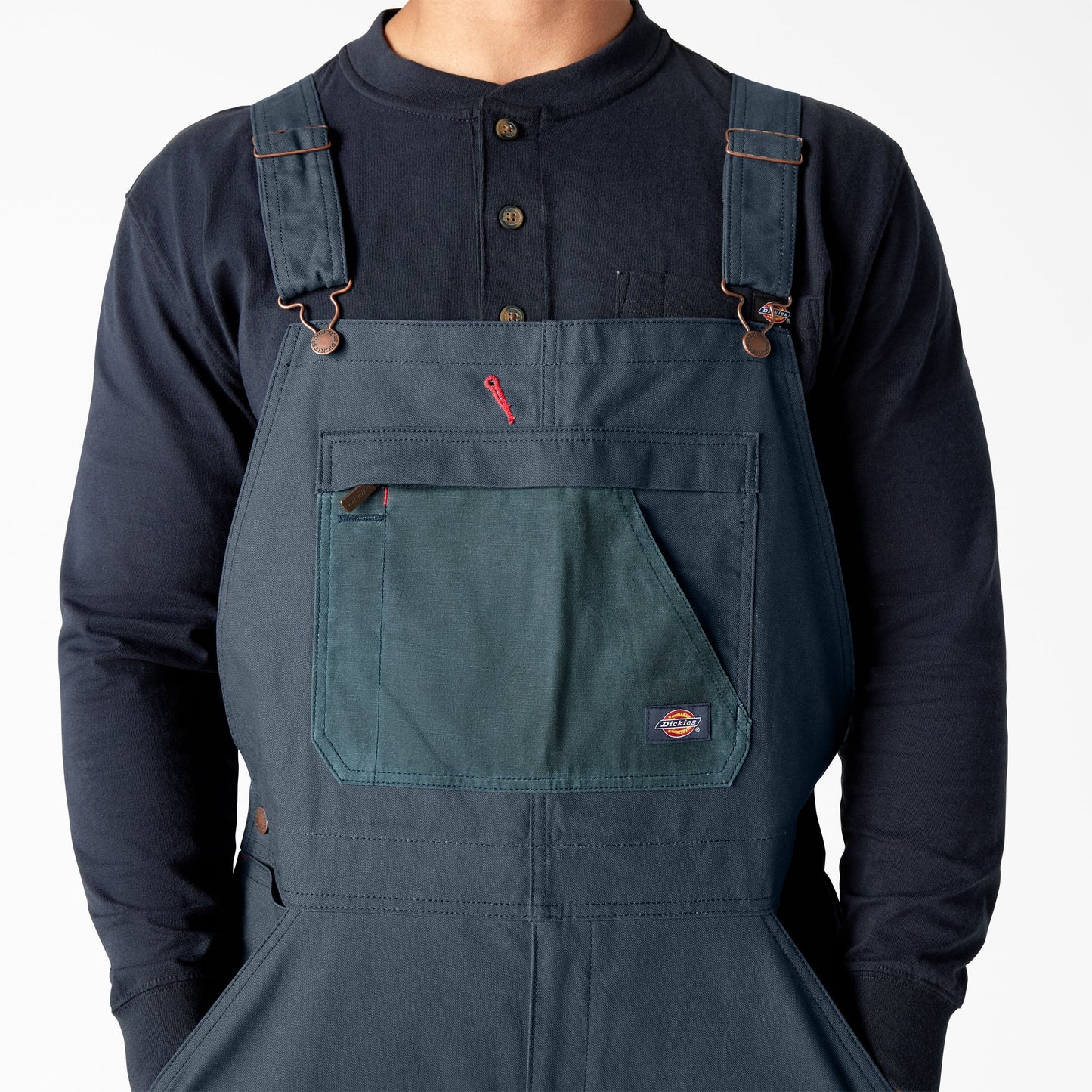 Waxed Canvas Double Front Bib Overalls Dickies Men