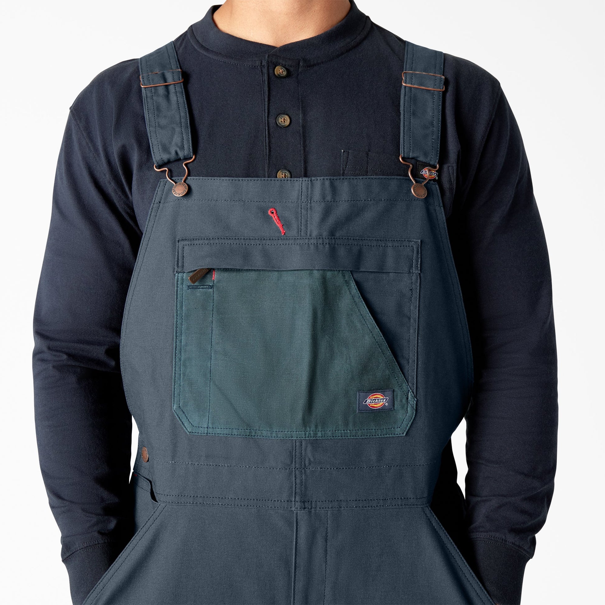 Waxed Canvas Double Front Bib Overalls Dickies Men