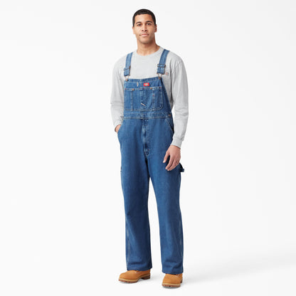 Stonewashed Indigo Bib Overalls Dickies Men|Women