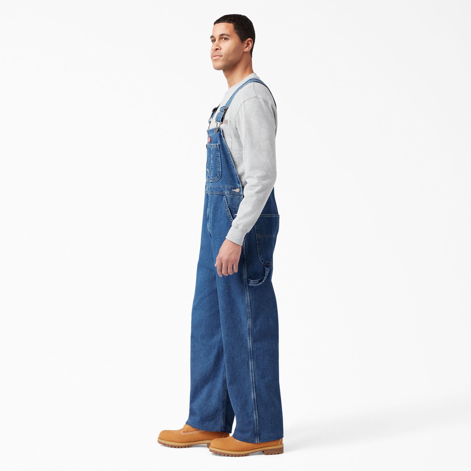 Stonewashed Indigo Bib Overalls Dickies Men|Women
