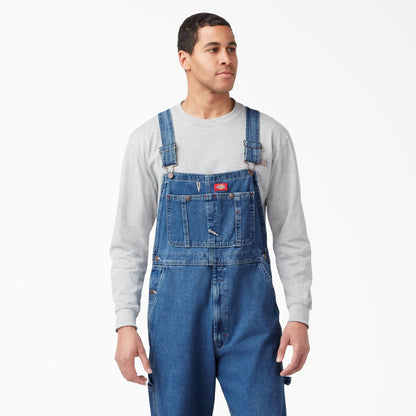Stonewashed Indigo Bib Overalls Dickies Men|Women
