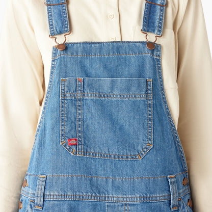 Women's Relaxed Fit Bib Shortalls, 7" Dickies Women