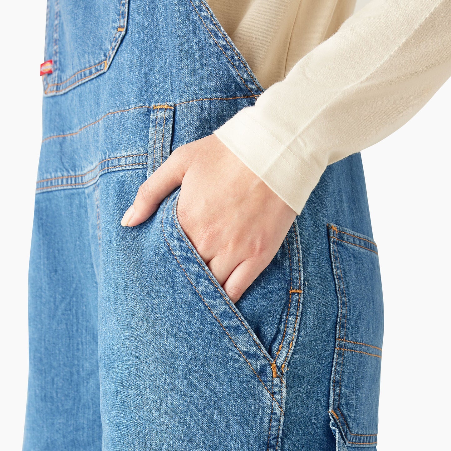 Women's Relaxed Fit Bib Shortalls, 7" Dickies Women