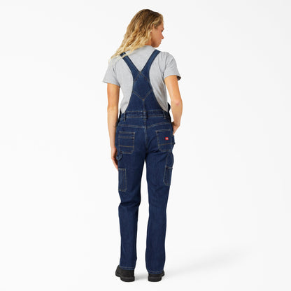 Women's Straight Fit Denim Double Front Bib Overalls Dickies Women