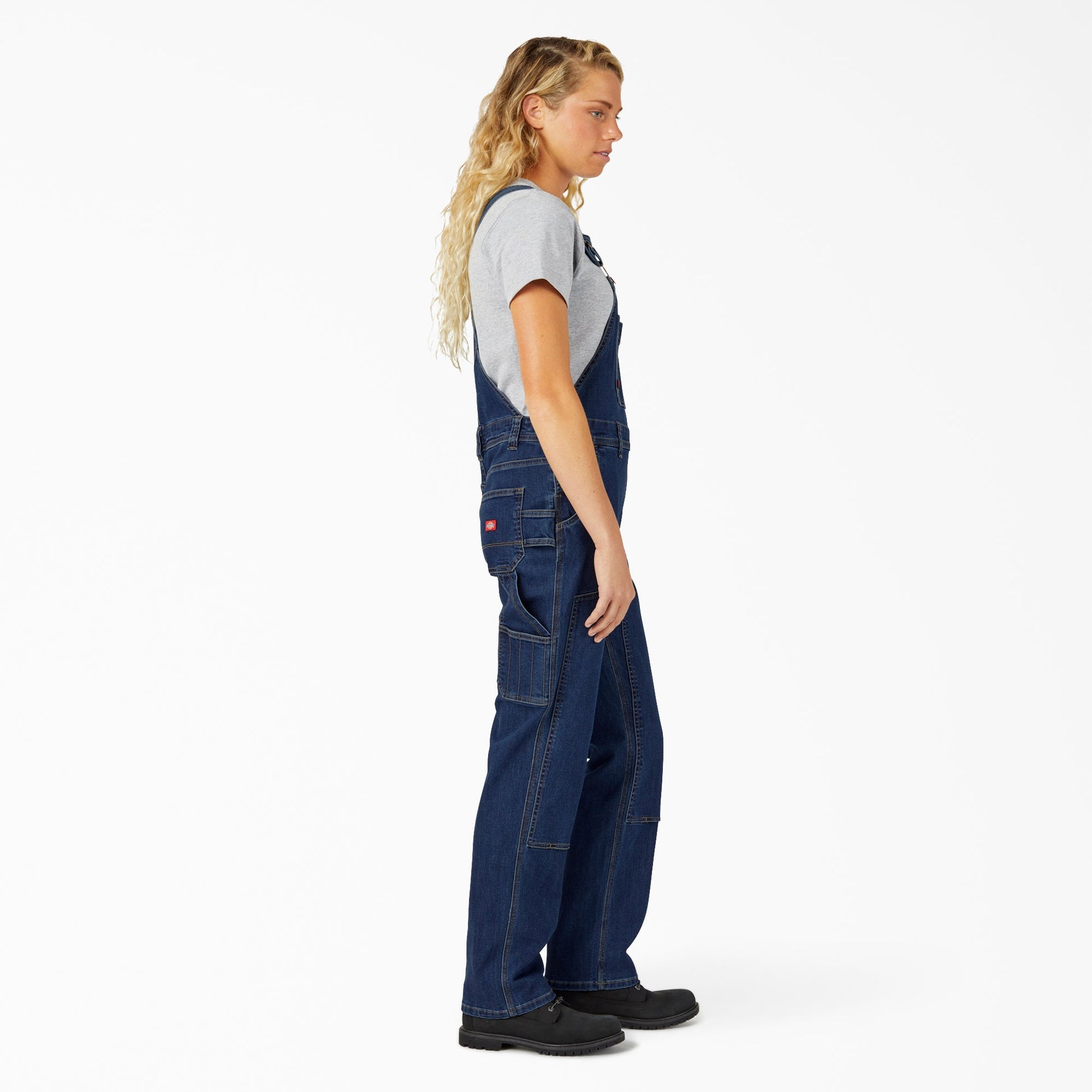 Women's Straight Fit Denim Double Front Bib Overalls Dickies Women