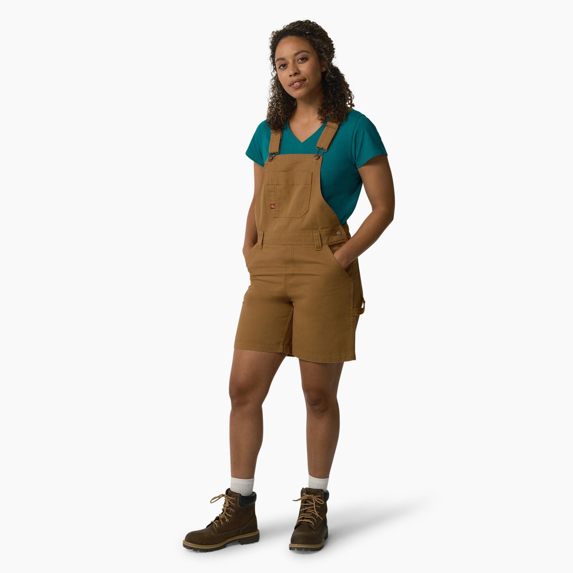 Women's Relaxed Fit Bib Shortalls, 7" Dickies Women|Sale
