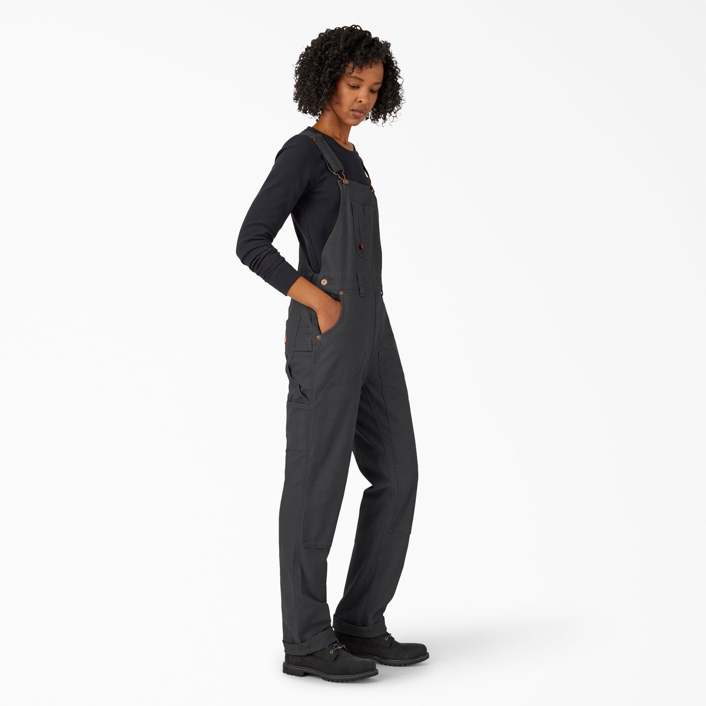 Women's Straight Fit Duck Double Front Bib Overalls Dickies Women