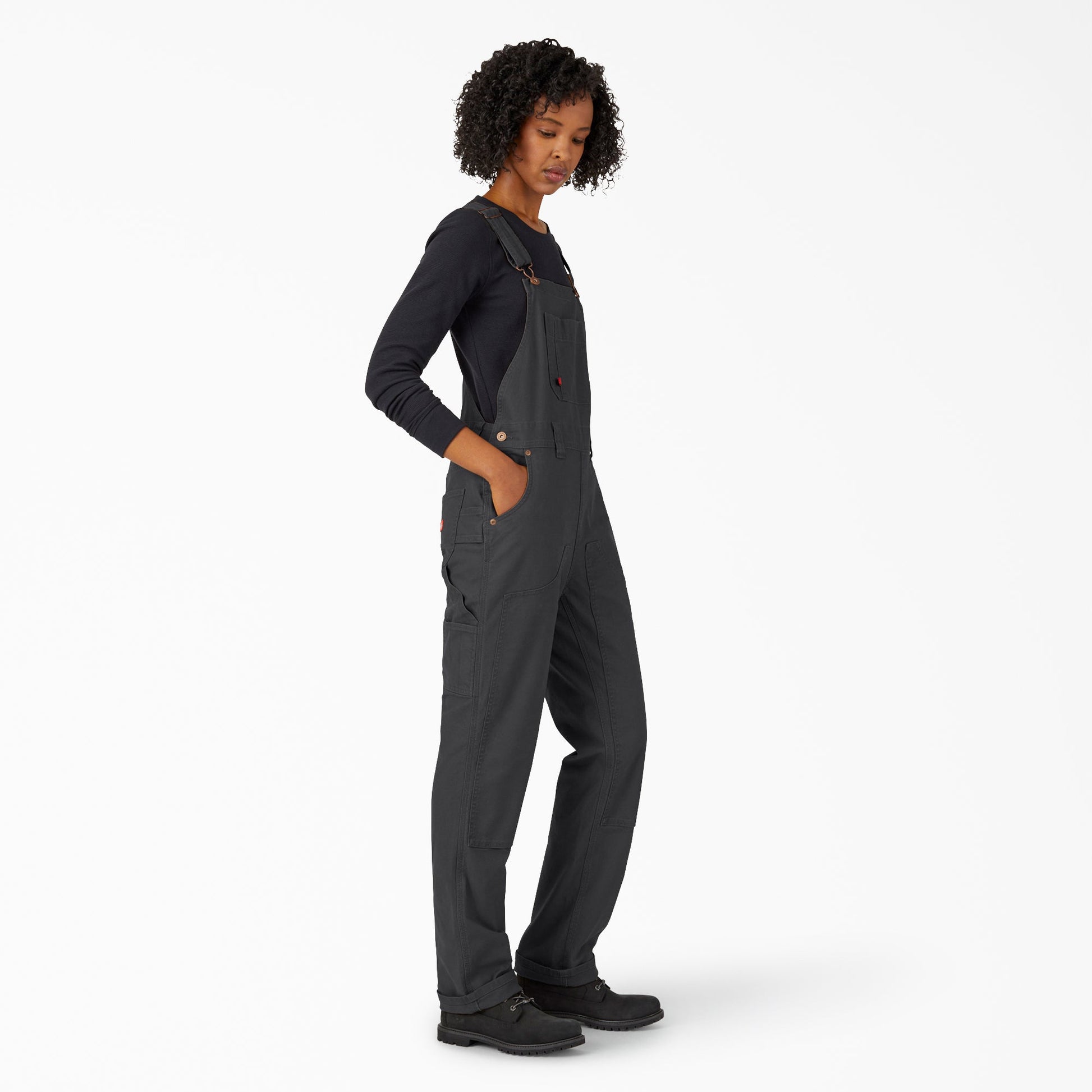 Women's Straight Fit Duck Double Front Bib Overalls Dickies Women