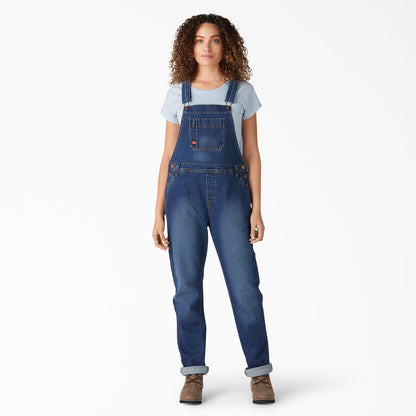 Women's Denim Boyfriend Fit Bib Overalls Dickies Women