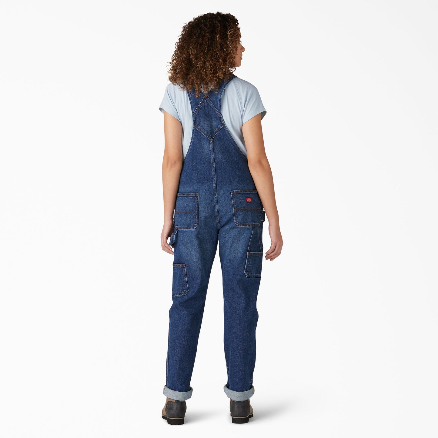 Women's Denim Boyfriend Fit Bib Overalls Dickies Women