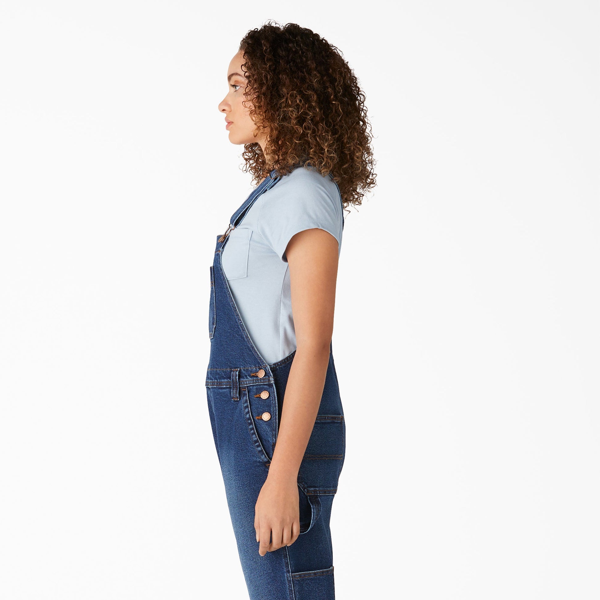 Women's Denim Boyfriend Fit Bib Overalls Dickies Women