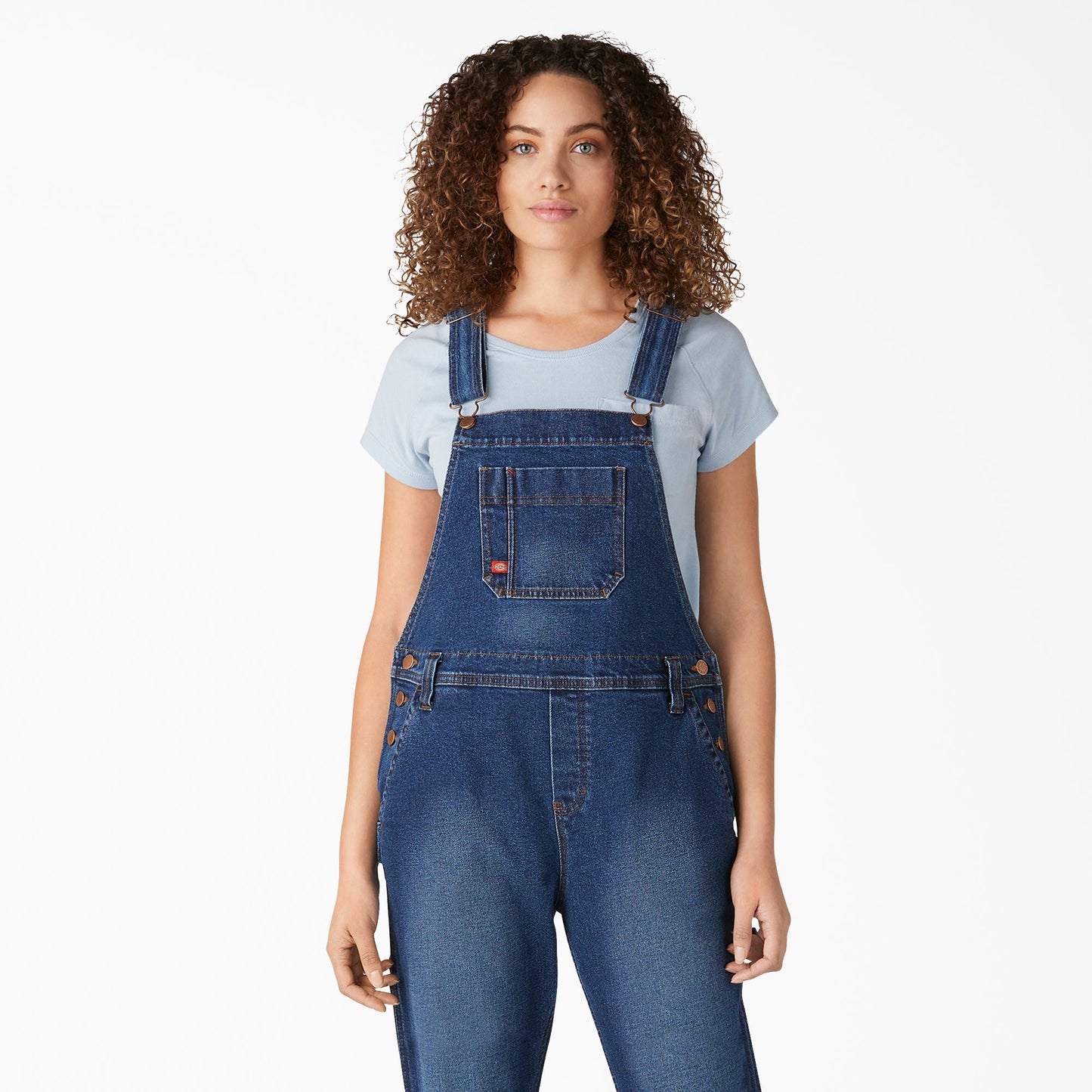 Women's Denim Boyfriend Fit Bib Overalls Dickies Women