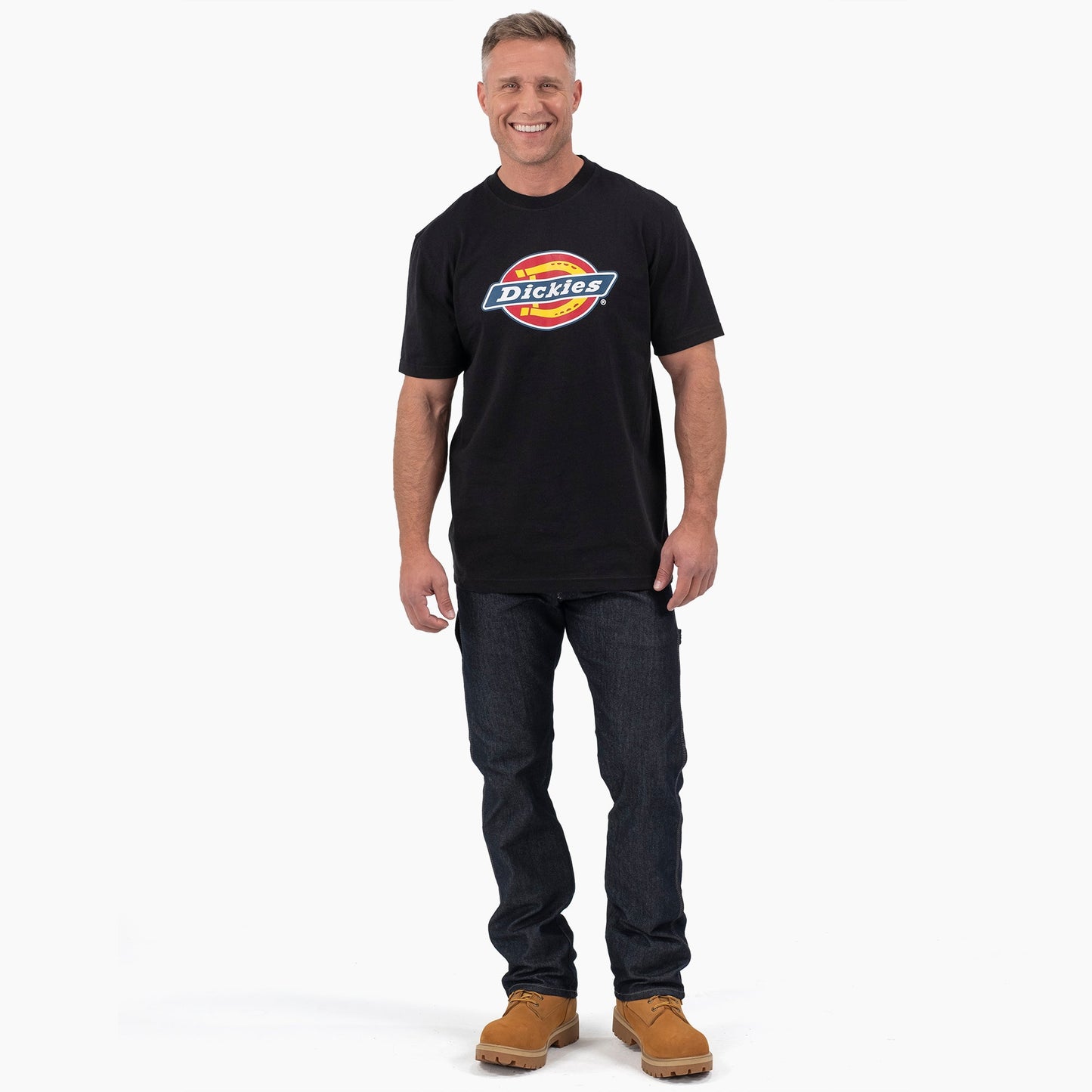 Short Sleeve Tri-Color Logo Graphic T-Shirt Dickies Men