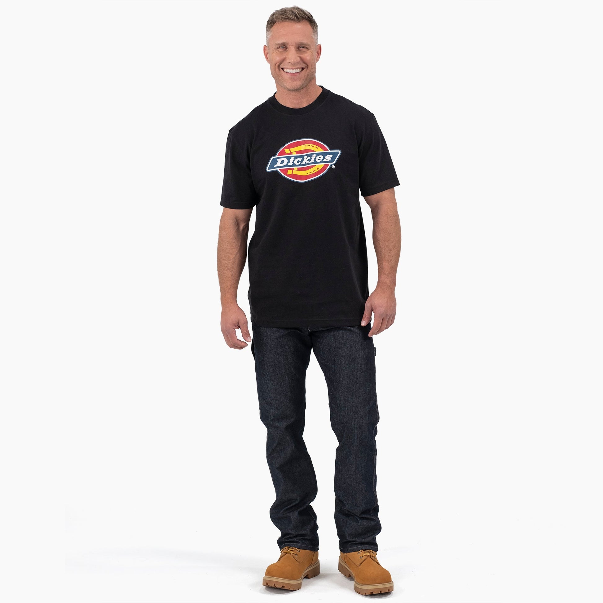 Short Sleeve Tri-Color Logo Graphic T-Shirt Dickies Men