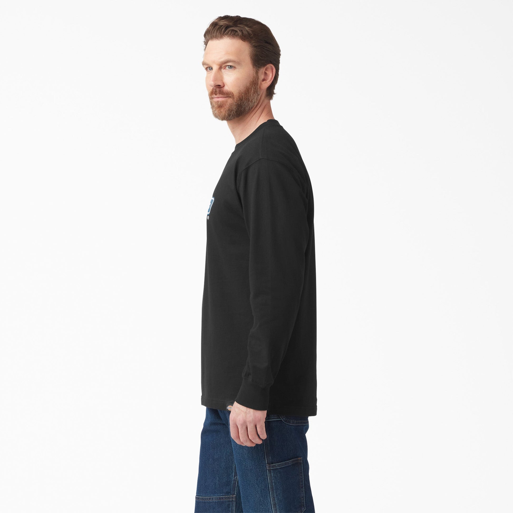 Tri-Color Logo Graphic Long Sleeve T-Shirt Dickies Men