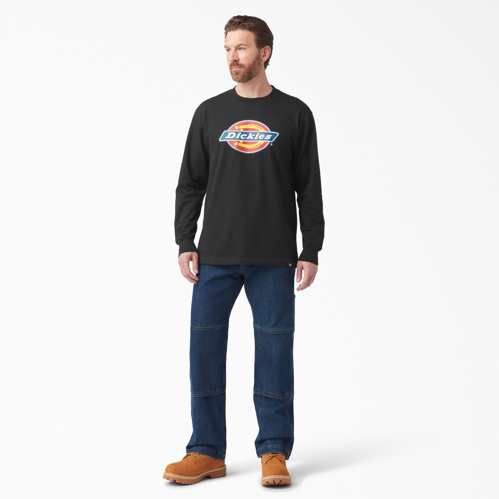 Tri-Color Logo Graphic Long Sleeve T-Shirt Dickies Men
