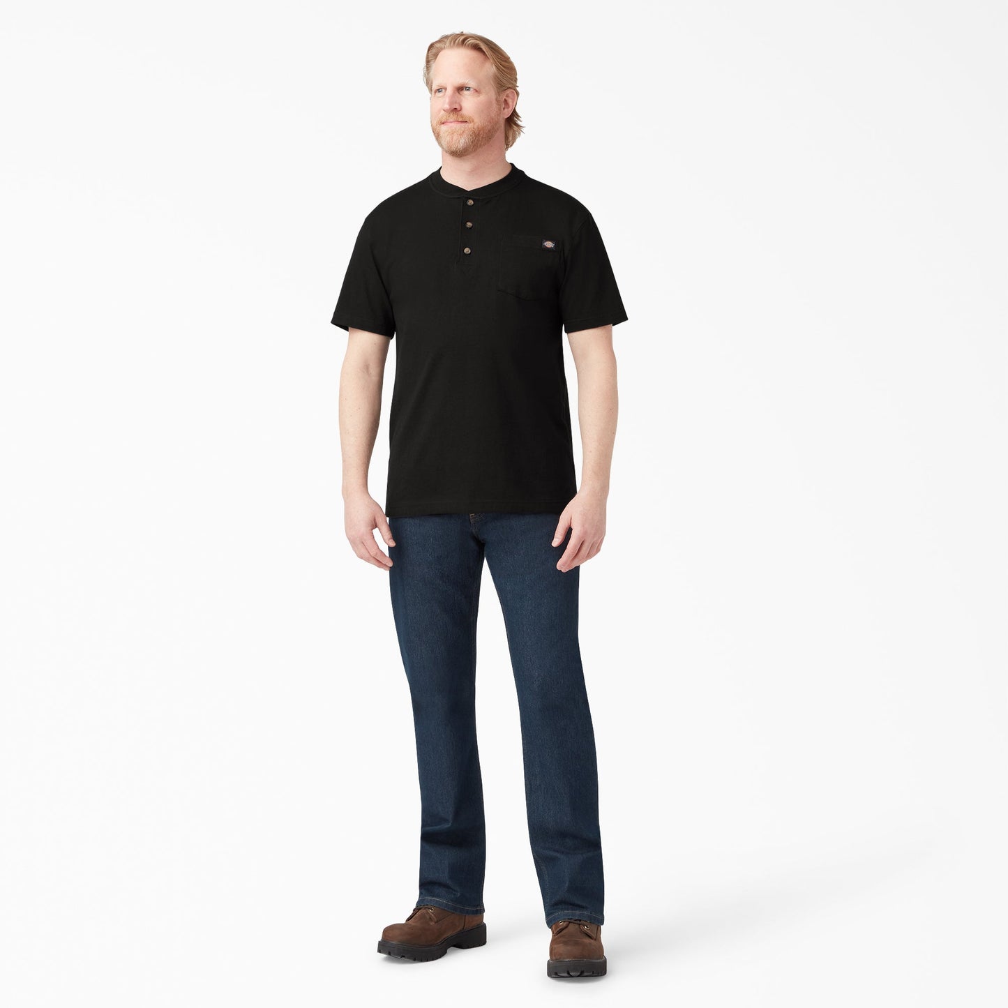 Heavyweight Short Sleeve Henley T-Shirt Dickies Men
