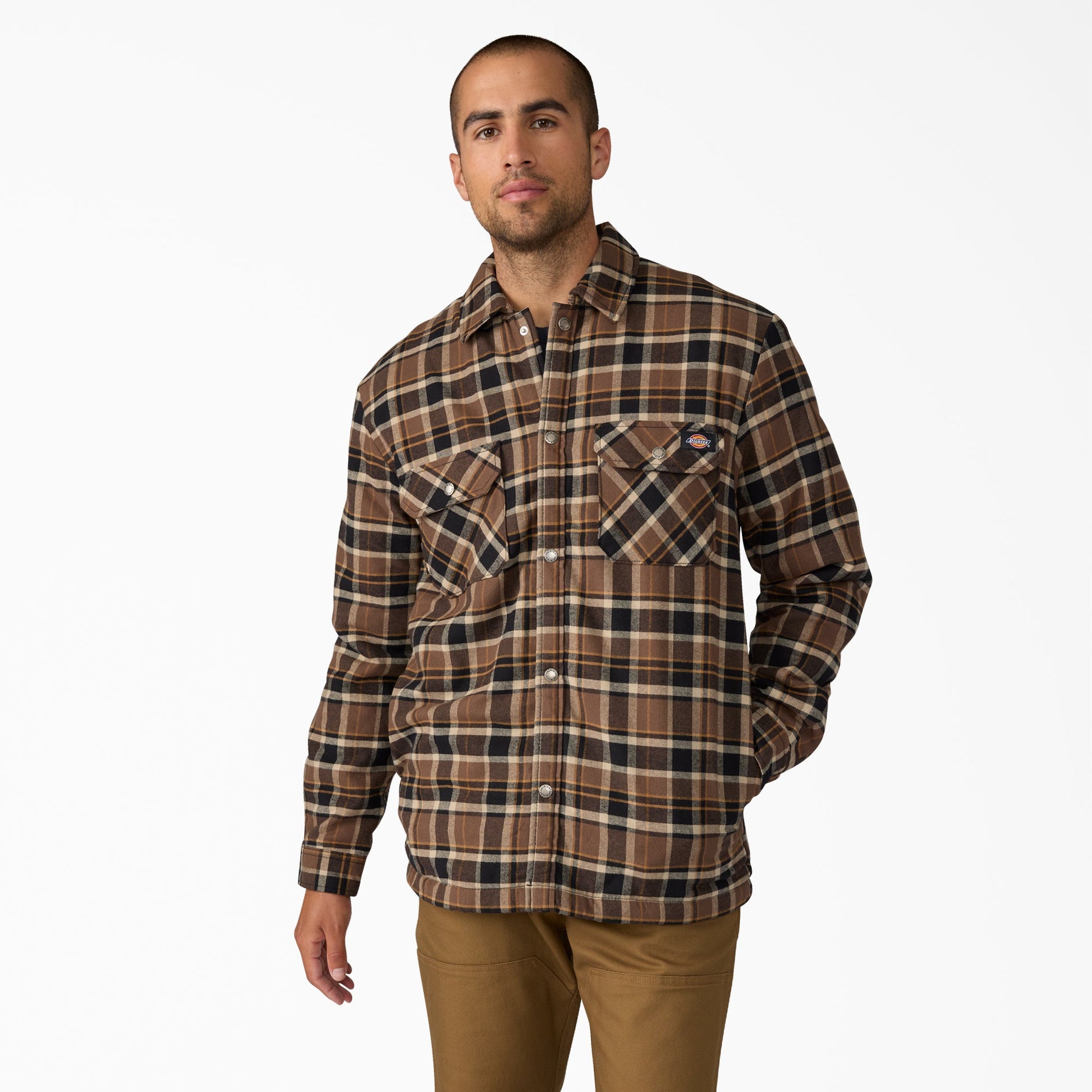 Water Repellent Fleece-Lined Flannel Shirt Jacket Dickies Men|Sale