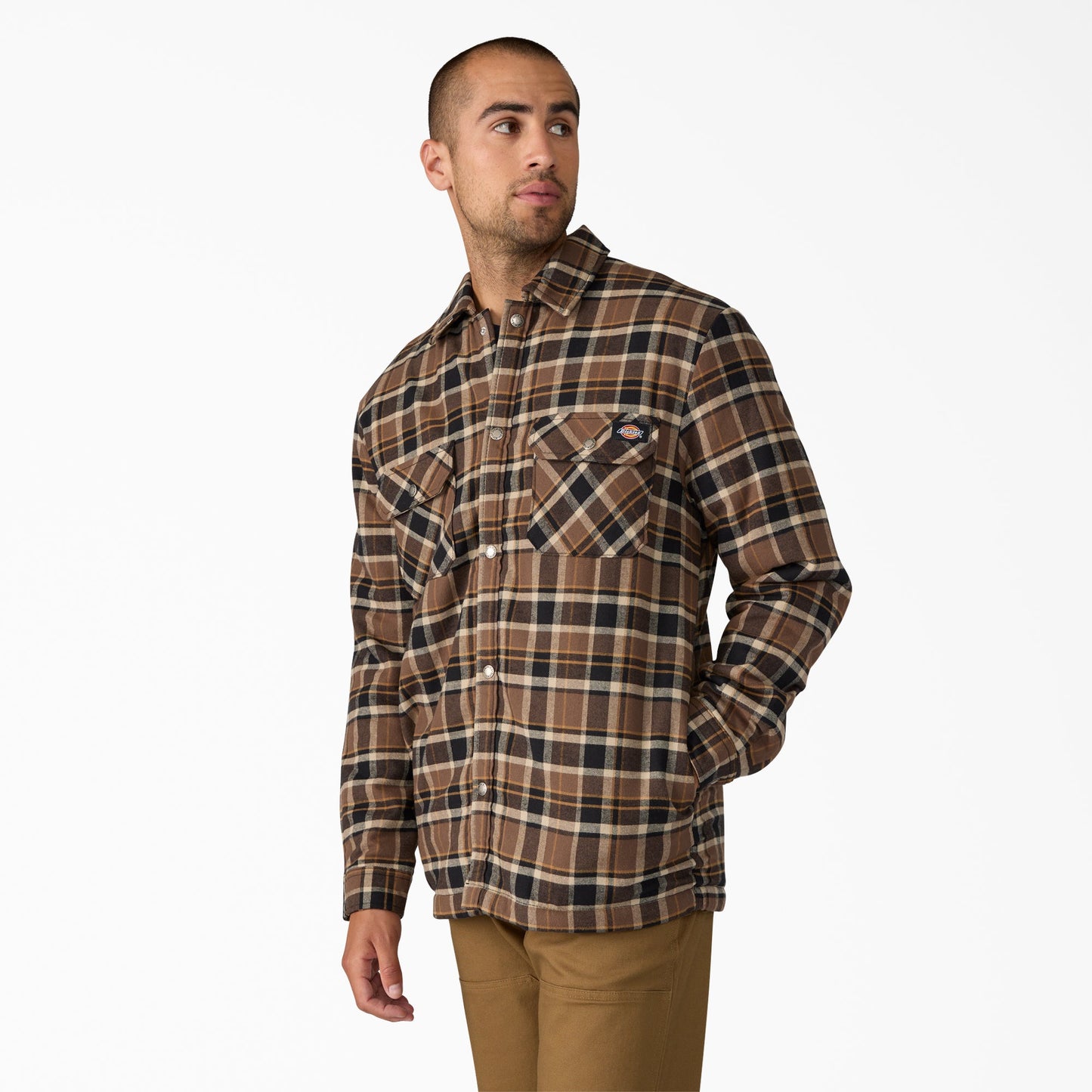 Water Repellent Fleece-Lined Flannel Shirt Jacket Dickies Men|Sale