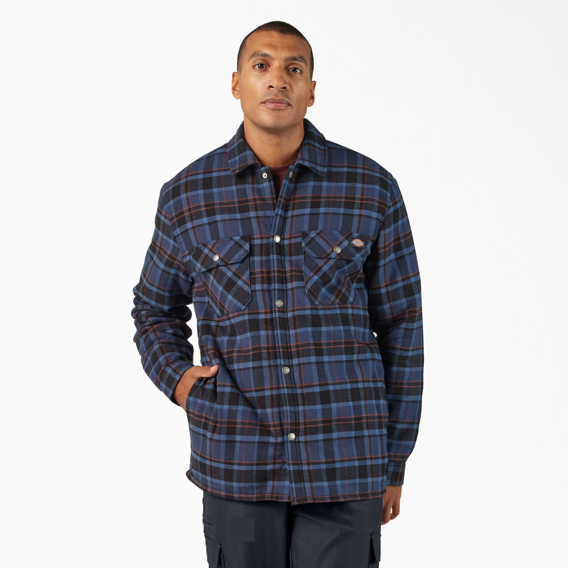 Water Repellent Fleece-Lined Flannel Shirt Jacket Dickies Men|Sale