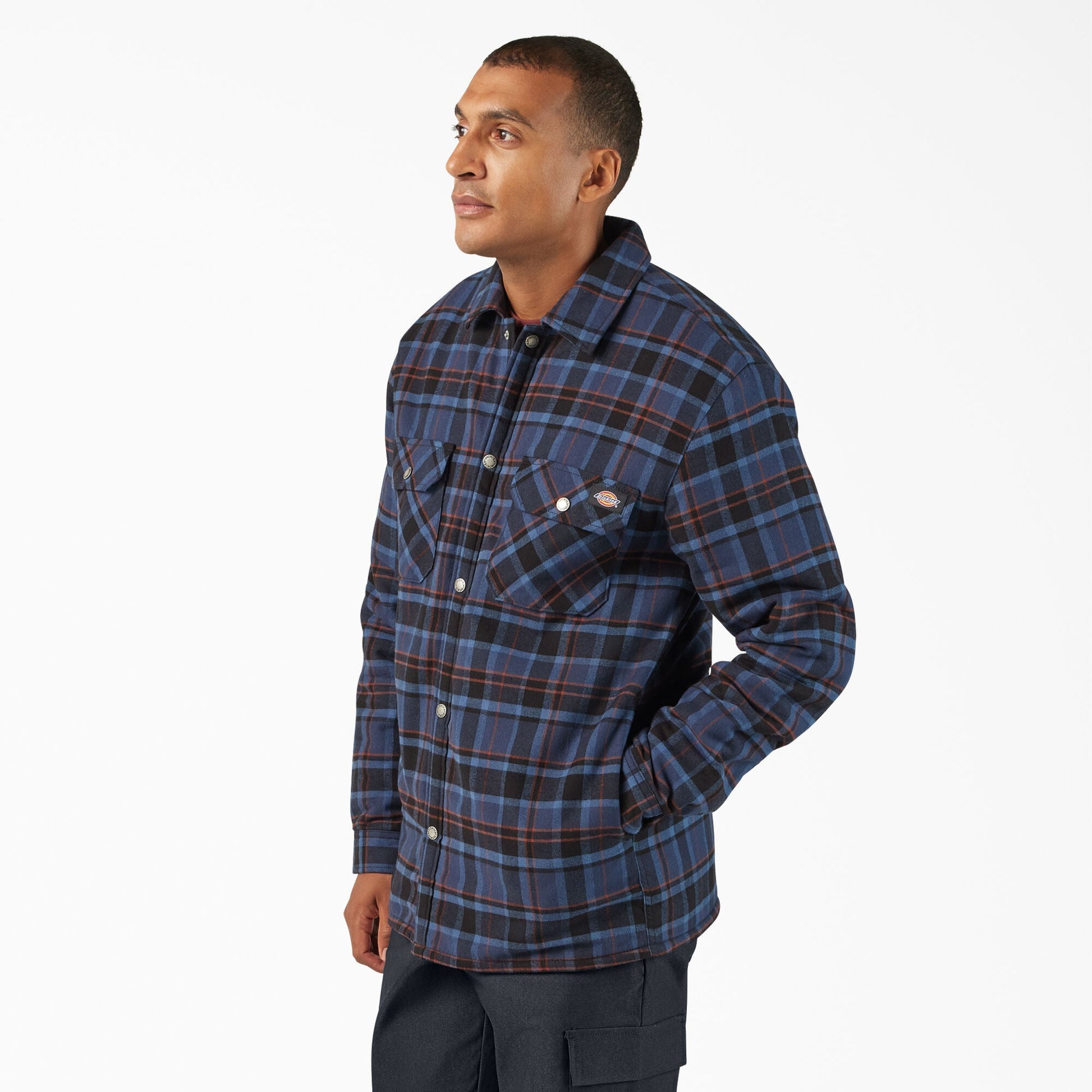 Water Repellent Fleece-Lined Flannel Shirt Jacket Dickies Men|Sale