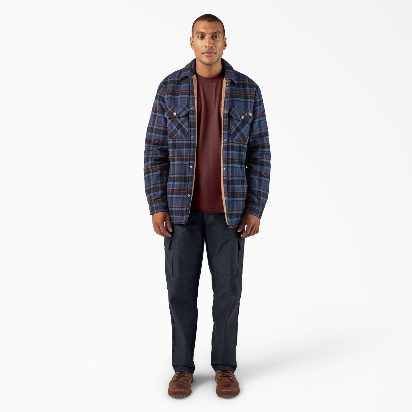 Water Repellent Fleece-Lined Flannel Shirt Jacket Dickies Men|Sale