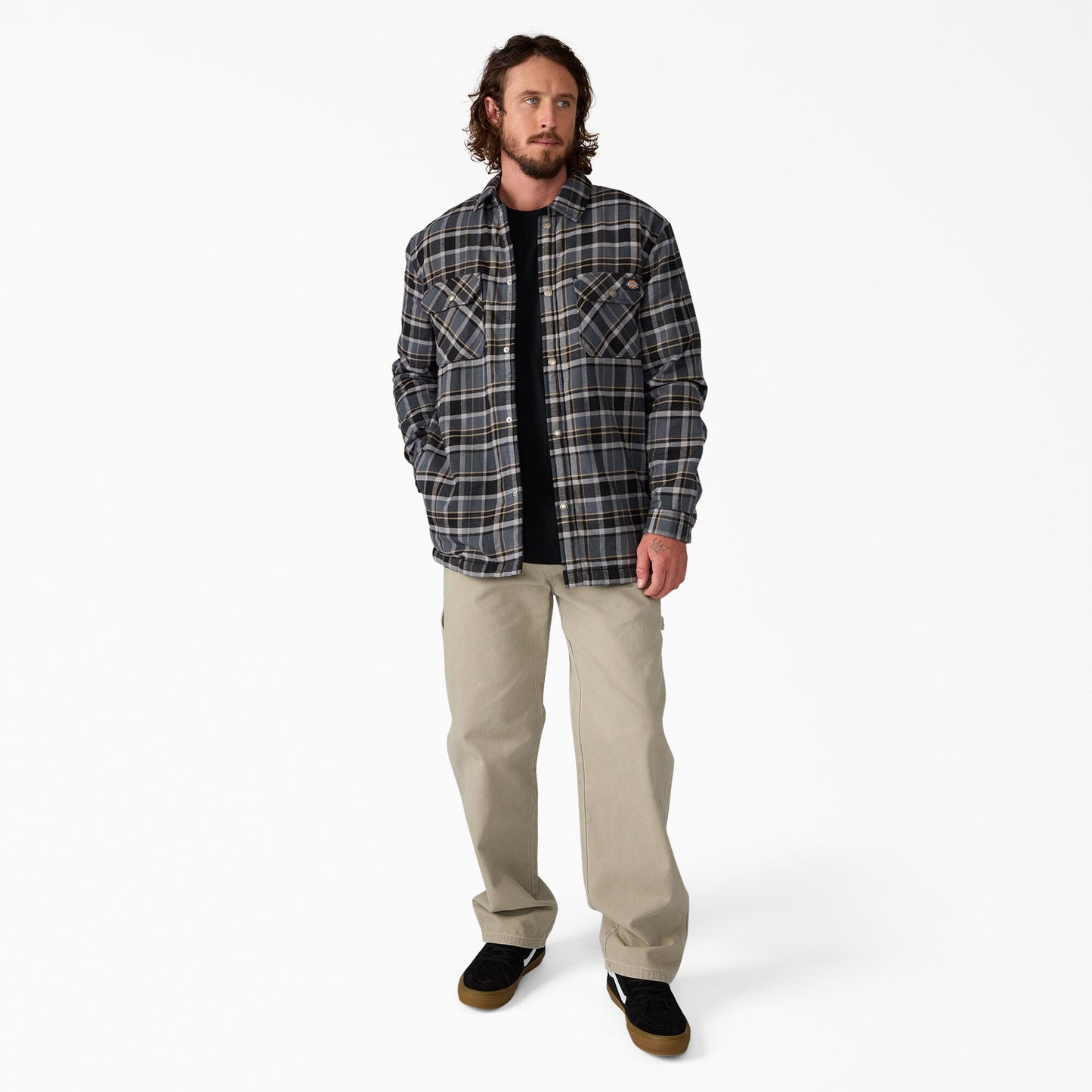 Water Repellent Fleece-Lined Flannel Shirt Jacket Dickies Men|Sale