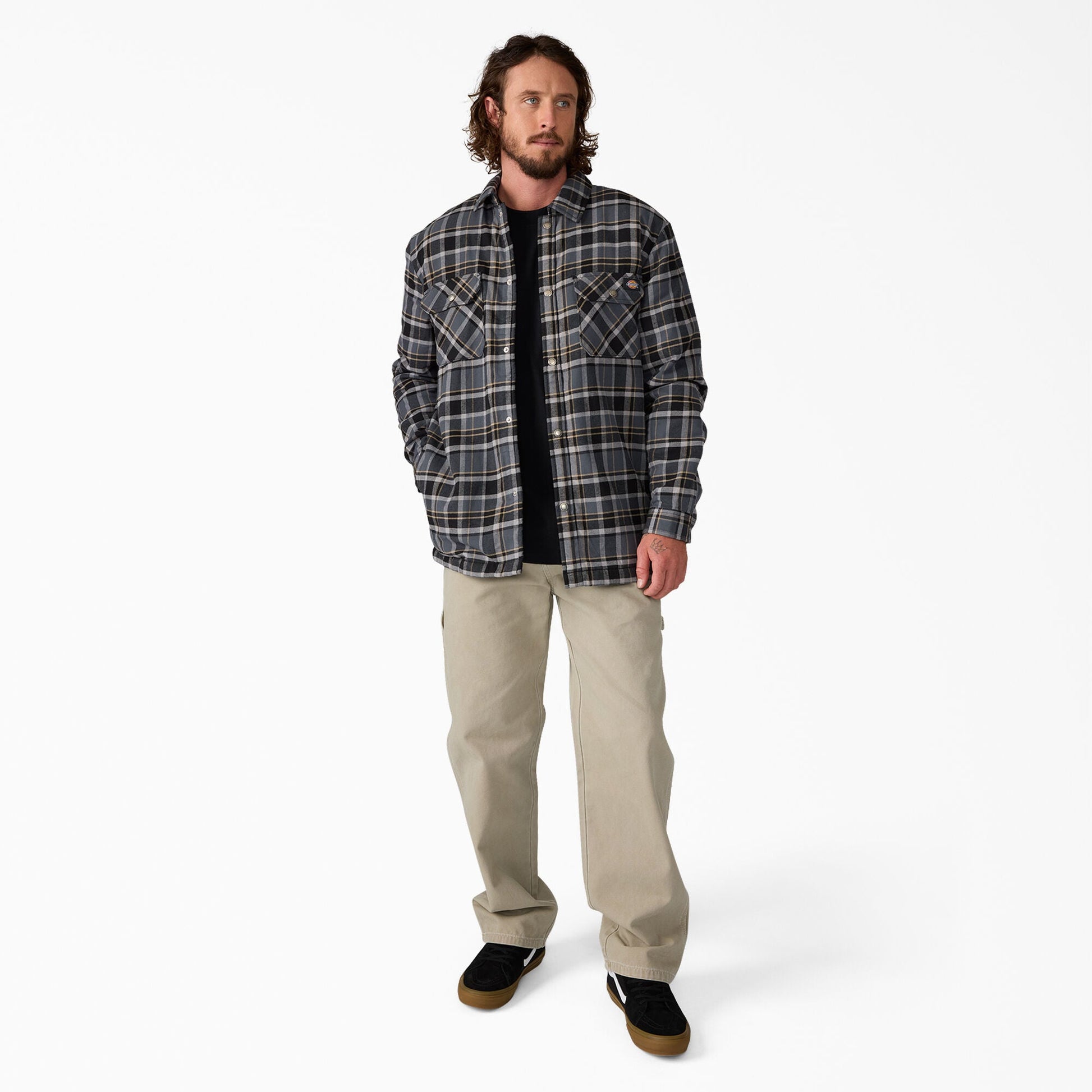 Water Repellent Fleece-Lined Flannel Shirt Jacket Dickies Men|Sale