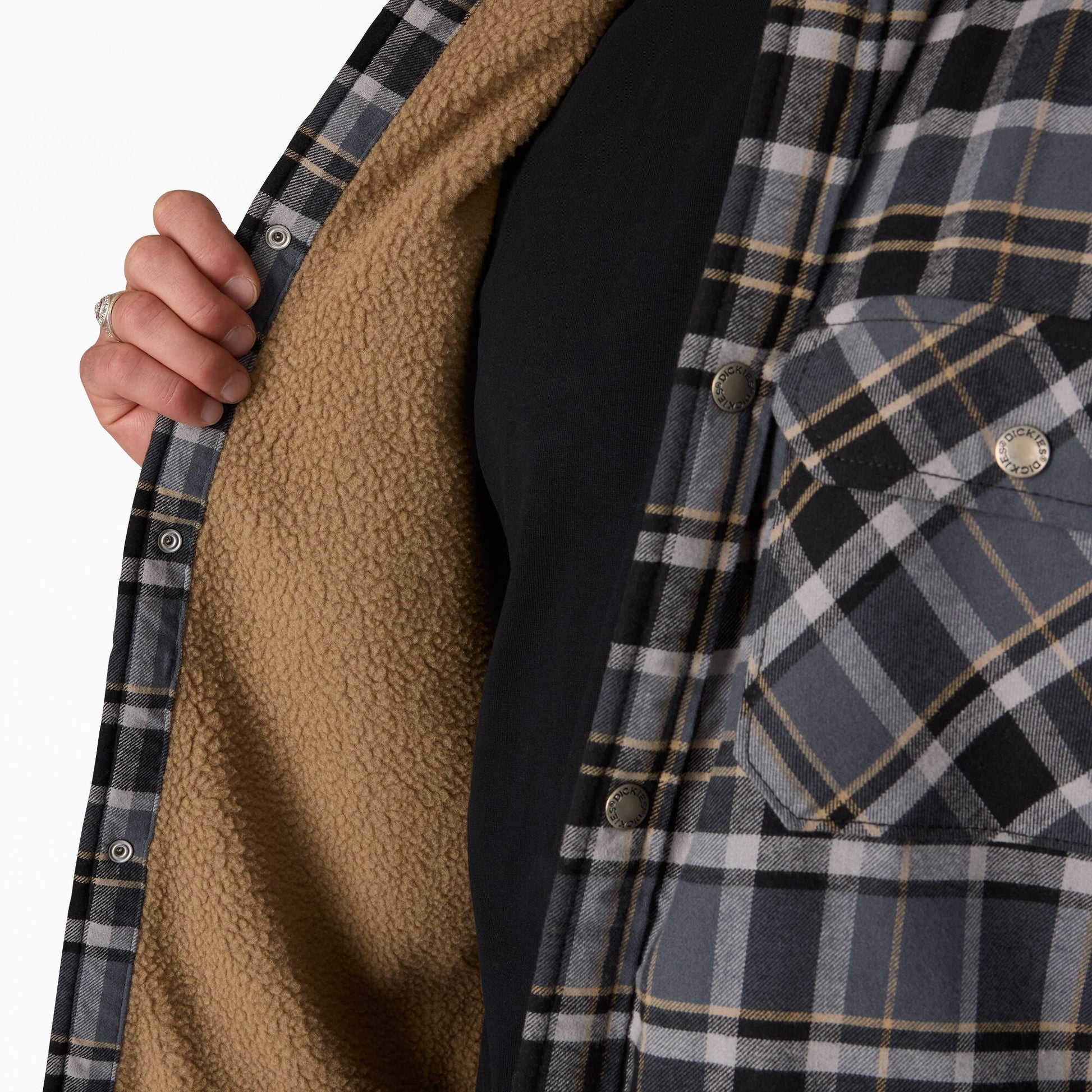 Water Repellent Fleece-Lined Flannel Shirt Jacket Dickies Men|Sale