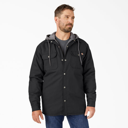 Water Repellent Duck Hooded Shirt Jacket Dickies Men