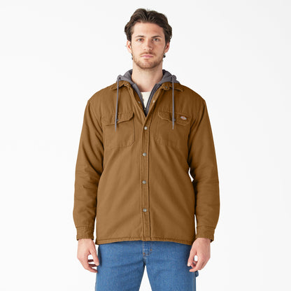 Water Repellent Duck Hooded Shirt Jacket Dickies Sale