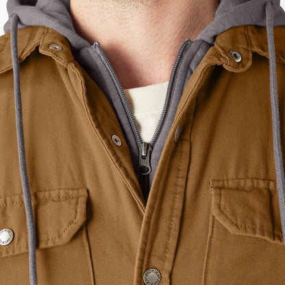 Water Repellent Duck Hooded Shirt Jacket Dickies Sale