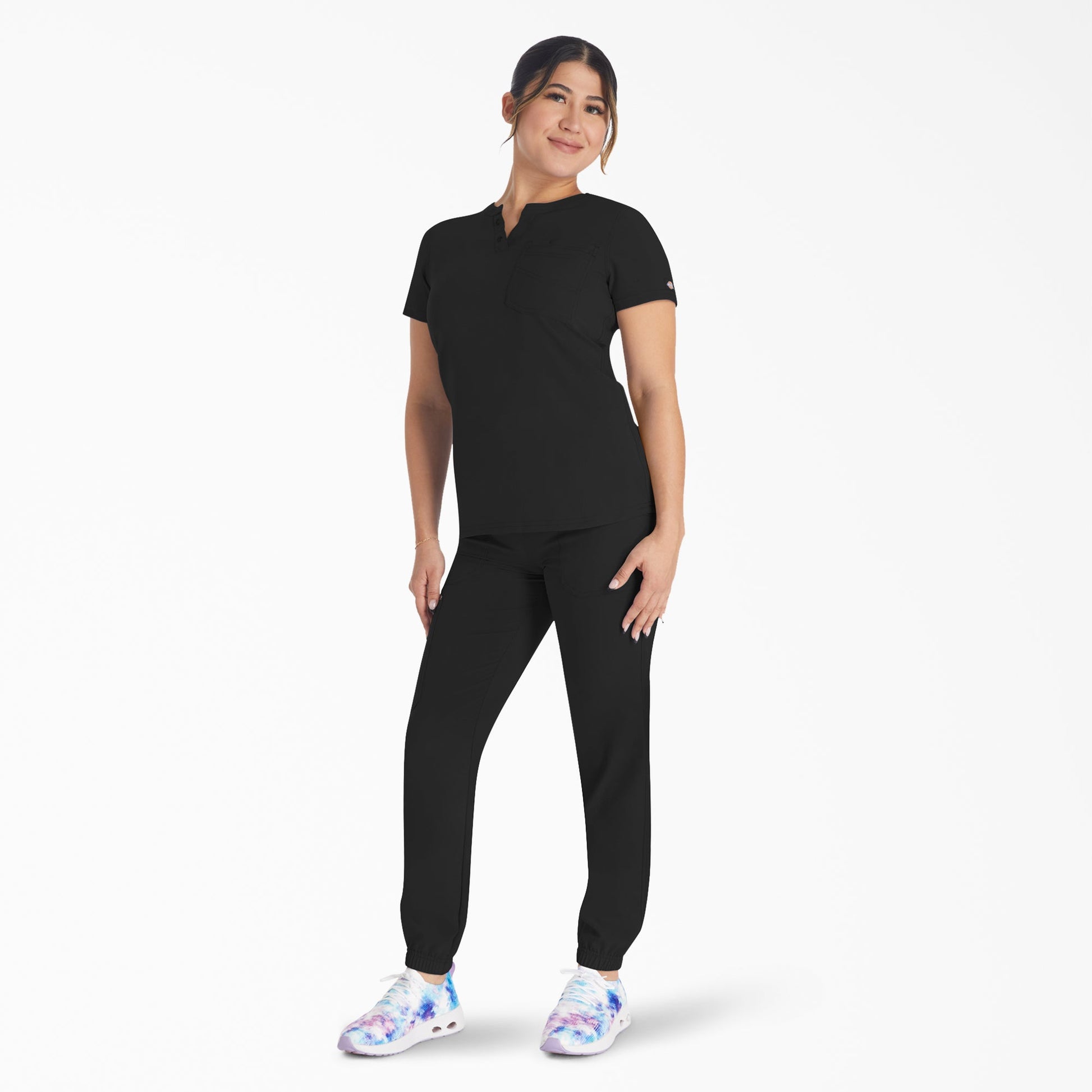 Women's EDS NXT Henley Scrub Top Dickies Women|Scrubs