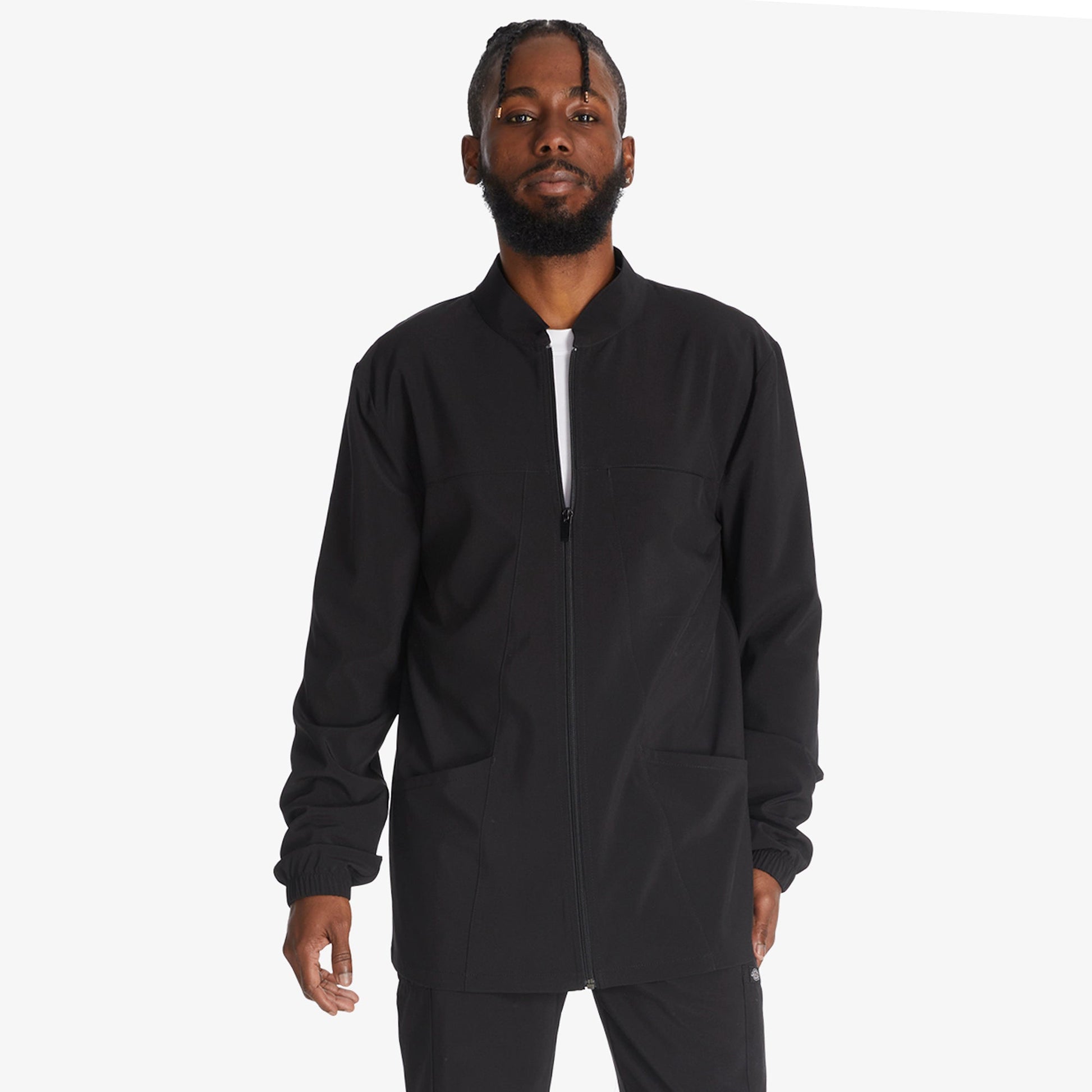 Men's EDS Essentials Zip Front Scrub Jacket Dickies Men|Scrubs