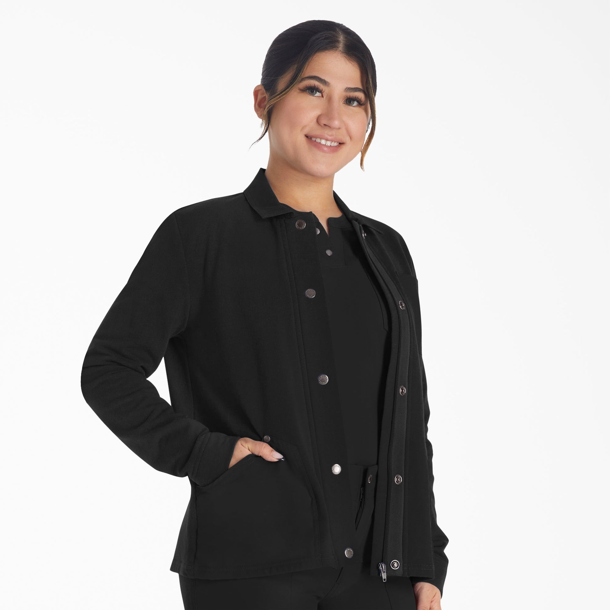 Women's EDS NXT Zip Front Scrub Jacket Dickies Women|Scrubs