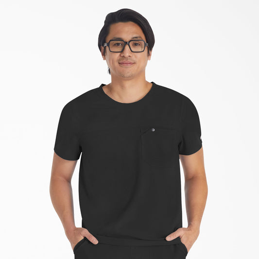 Men's EDS NXT Round Neck Scrub Top Dickies Men|Scrubs